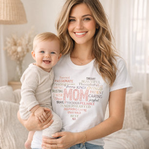 Camiseta Madre madre, corazón, arte de palabras