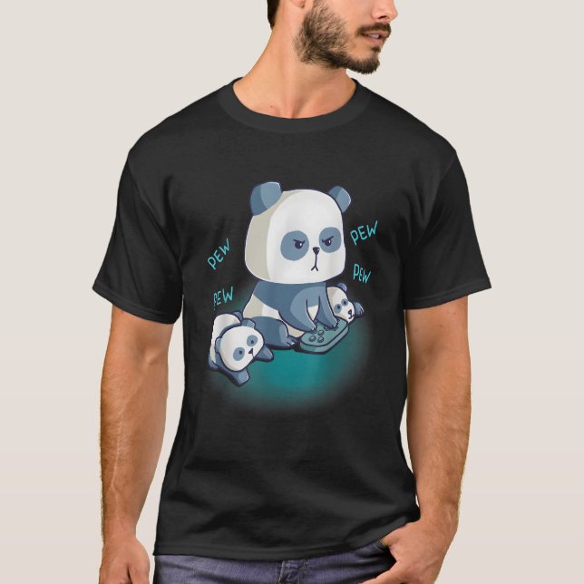 Camiseta Madre madre de jugador papá niño Panda Bear video  (Anverso)
