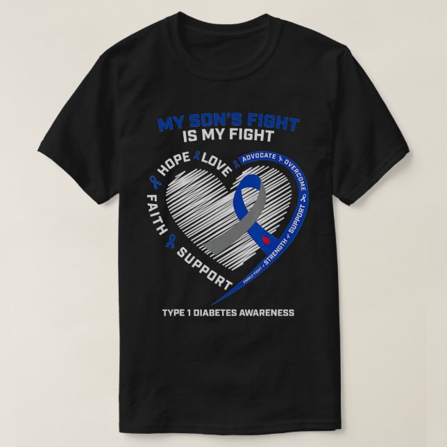 Camiseta Madre madre de T1D padre lucha contra la diabetes  (Diseño del anverso)