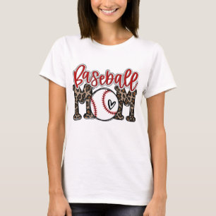 Camiseta Madre madre del Leopard Baseball Game Day T-ball