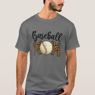 Camiseta Madre madre mami de leopardo de béisbol en el día