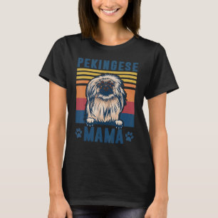 Camiseta Madre madre pekingesa madre retro perro mamá