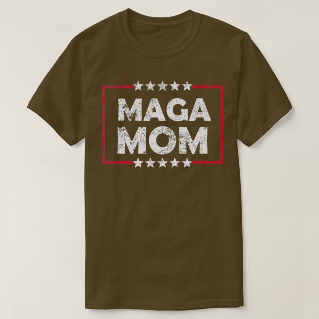 Camiseta Madre maga Anti Joe Biden angustiada por madre muj (Diseño del anverso)