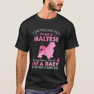 Camiseta Madre Maltesa Bebé Divertido Perro Corto Propietar
