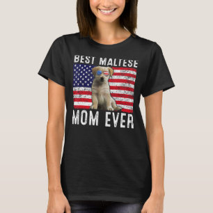 Camiseta Madre Maltesa Usa Propietario De Perro Maltés Band