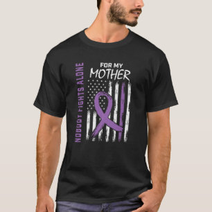 Camiseta Madre Mamá Alzheimers Bandera de Conciencia Dement