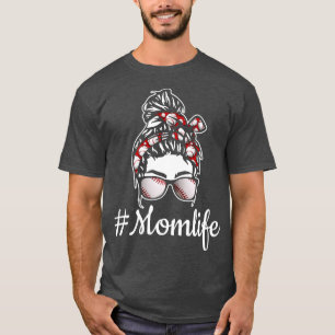 Camiseta Madre mamá, jugador de béisbol de la cara blanca