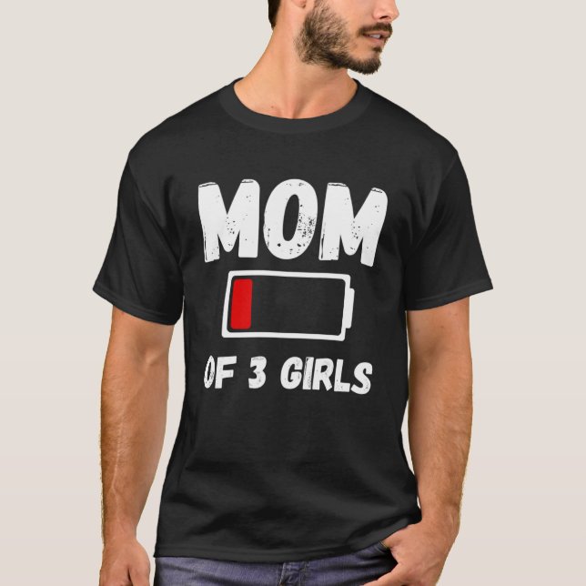 Camiseta Madre Mamá madre de tres Chicas Hijas hija Batta (Anverso)