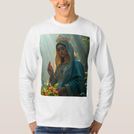 Camiseta Madre María Reina del cielo Tee de la manga larga 