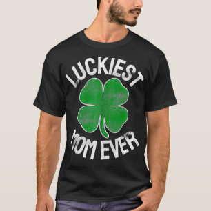 Camiseta Madre más afortunada que nunca Shamrock Irish St