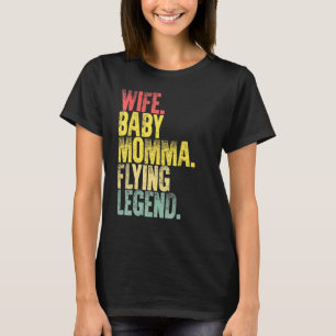 Camiseta Madre Mujer Esposa Bebé Mami Flor Legend