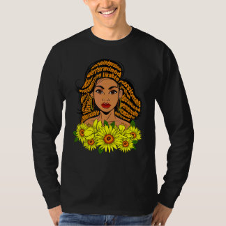 Camiseta Madre Negra Maestra Enfermera Educada Hermana Mela