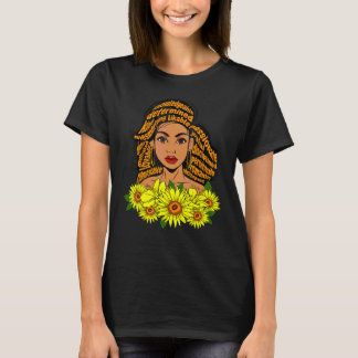 Camiseta Madre Negra Maestra Enfermera Educada Hermana Mela
