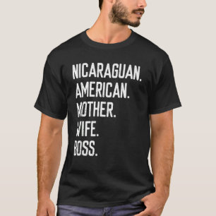 Camiseta Madre nicaragüense norteamericana mujer Día de la 