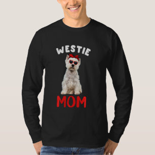 Camiseta Madre occidental Mamá mamá Westie Dueña de Perro D
