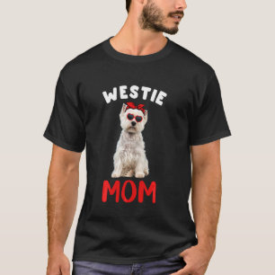 Camiseta Madre occidental Mamá mamá Westie Dueña de Perro D