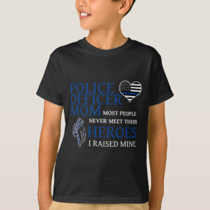 Camiseta Madre oficial de policía - Familia Thin Blue Line
