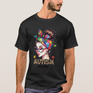 Camiseta Madre Orgullosa De Hijo Hija Autista Conciencia De
