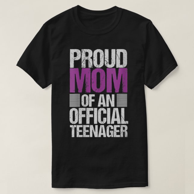 Camiseta Madre orgullosa de madre de adolescente oficial 13 (Diseño del anverso)