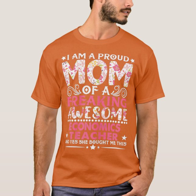 Camiseta Madre Orgullosa De Madres Maestras De Economía (Anverso)