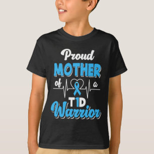 Camiseta Madre Orgullosa De Un Guerrero T1d Diabético Hombr