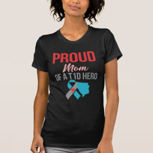 Camiseta Madre orgullosa hijo diabético guerrero diabetes