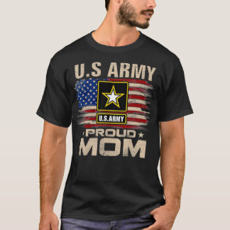 Camiseta Madre orgullosa y vintage con bandera estadouniden