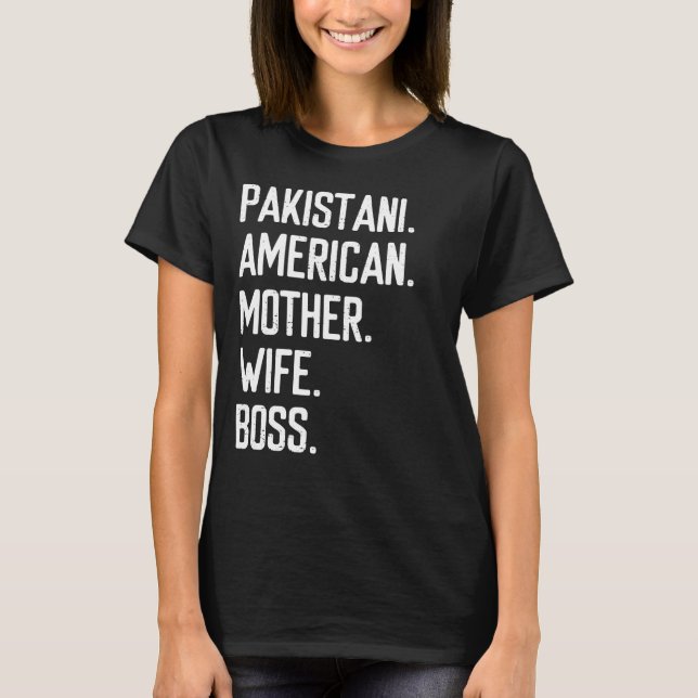 Camiseta Madre paquistaní norteamericana Día de la Madre es (Anverso)