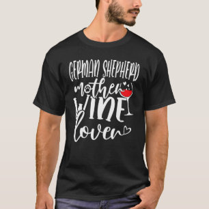 Camiseta Madre Pastor Alemán Vino