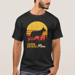 Camiseta Madre pastora alemana mamá vintage retro mujeres d