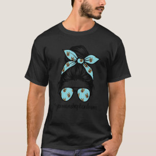 Camiseta Madre Pastora Alemana Vida Gsd Mama Messy Bun Muje