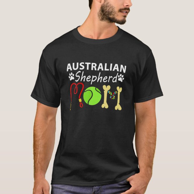 Camiseta Madre pastora australiana Aussie Dog Mama Da (Anverso)
