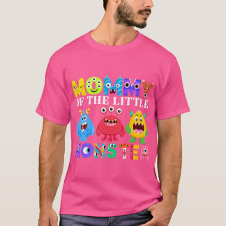 Camiseta Madre Pequeña Monstruo Niños Familia Fiesta de pri