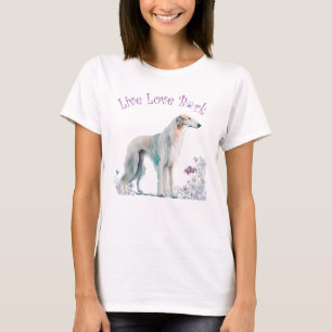Camiseta Madre Perro Borzoi Floral