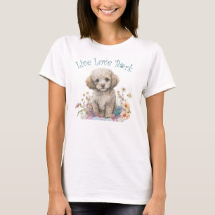 Camiseta Madre Perro Caniche Floral