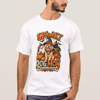 Camiseta Madre Perro Espeluznante Halloween Diseño de Esque