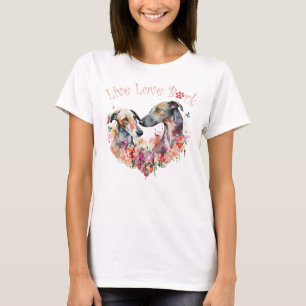 Camiseta Madre Perro Galgo Floral