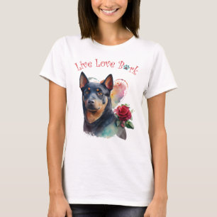 Camiseta Madre Perro Kelpie Australiano Floral