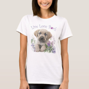 Camiseta Madre Perro Labrador Floral