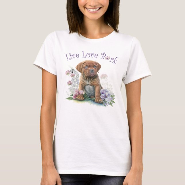 Camiseta Madre Perro Mastín Floral (Anverso)