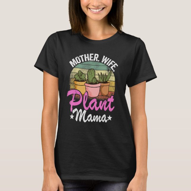 Camiseta Madre Planta de Esposa Mamá Suculento Jardinero Ma (Anverso)