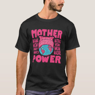 Camiseta Madre Poder Rosa Gato Sombrero Tierra Mamá