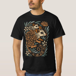 Camiseta Madre Possum y Bebé – Arte Tribal Australiano de F