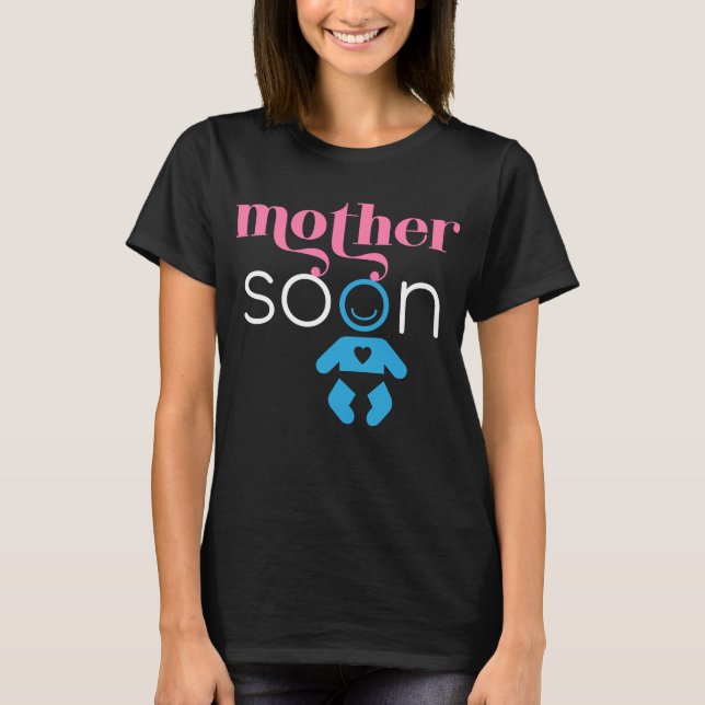 Camiseta Madre Próximamente Nene Niño Pink Blue White Fun