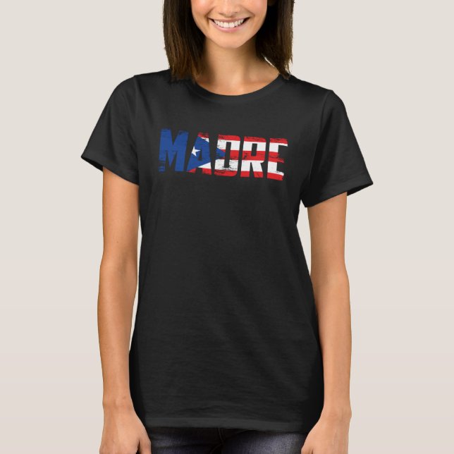 Camiseta Madre Puerto Rico Flag Pride Mothers Day Puerto Ri (Anverso)