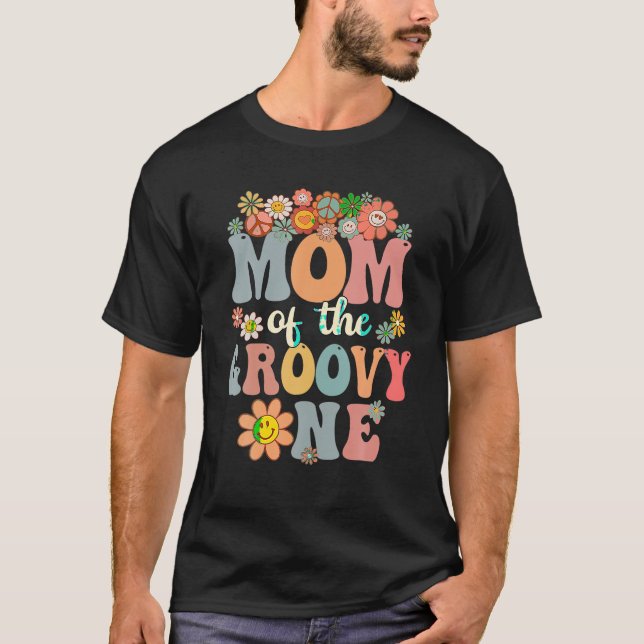 Camiseta Madre retro de Groovy, una familia coincidente, pr (Anverso)
