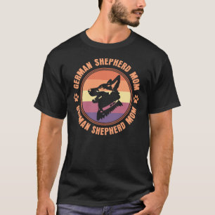 Camiseta Madre Retro Gsd Madre Alemana Pastora De Perro Par