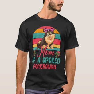 Camiseta Madre Retro Vintage De Un Perro Pomeraniano Perro
