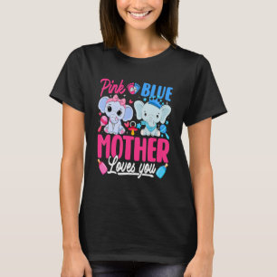 Camiseta Madre Rosa O Azul Te Ama Género Revelar Elepha