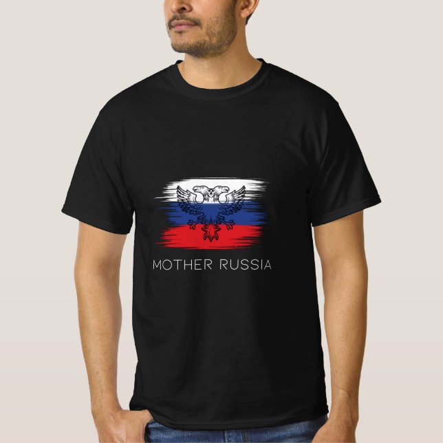 Camiseta Madre Rusia - Bandera de Rusia (Anverso)